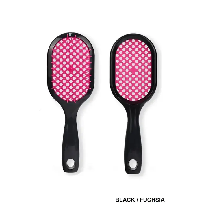 Black and fuchsia detangling brush color option